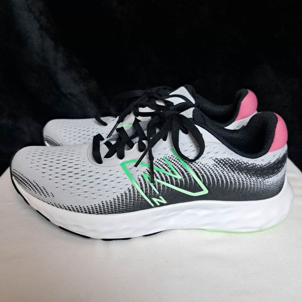 New Balance 520v8 Running Shoes Womens Size 9.5 Gray Black Mint Pink W520RT8 - Picture 1 of 11